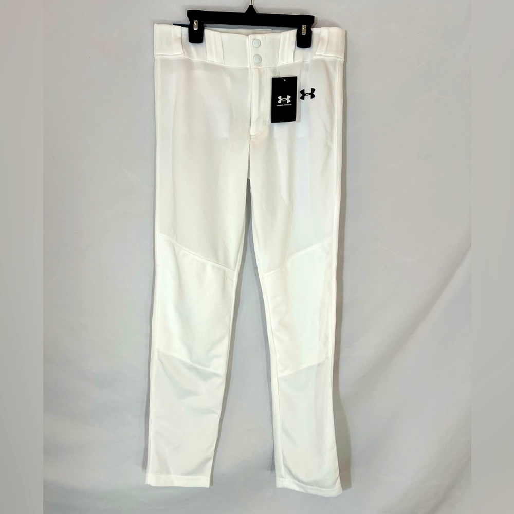 Under Armour Baseball Pants - Relaxed Fit, White, YXL